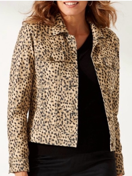 Tommy Bahama Jackets & Blazers - Tommy Bahama Salina Sands Cheetah Print Trucker Jacket in Golden Honey Medium